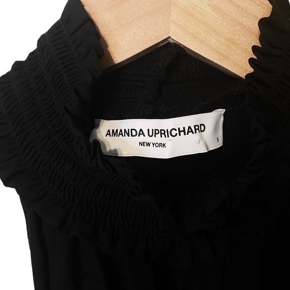 Amanda Uprichard Kimmie Smocked Mini Dress Black - Picture 5 of 6